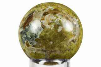 Polished Green Opal Sphere - Madagascar #246409