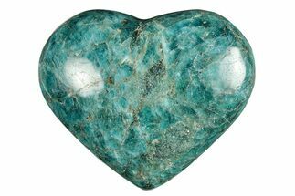 Polished Blue Apatite Heart - Madagascar #246469