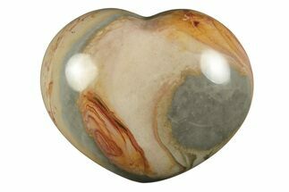 Wide, Polychrome Jasper Heart - Madagascar #246404