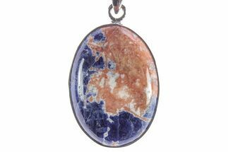Polished Sodalite Pendant (Necklace) - Sterling Silver #246769