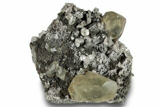 Marcasite Included Calcite Crystals with Dolomite - New York #247232