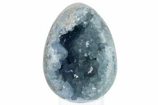 Crystal Filled Celestine (Celestite) Egg Geode - Madagascar #247794
