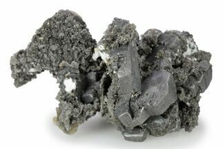 Metallic Bournonite Crystals with Pyrite and Siderite - Bolivia #248506