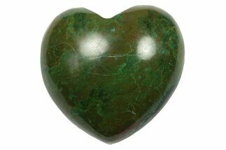 Polished Malachite & Chrysocolla Heart - Peru #250293