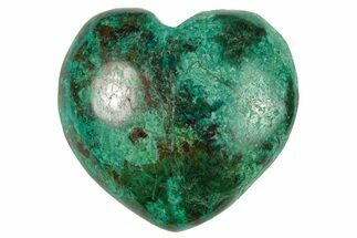 Polished Malachite & Chrysocolla Heart - Peru #250298
