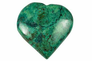 Polished Malachite & Chrysocolla Heart - Peru #250313