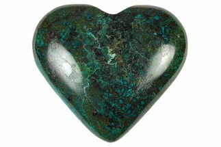 Polished Malachite & Chrysocolla Heart - Peru #250318
