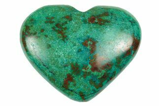 Polished Malachite & Chrysocolla Heart - Peru #250325