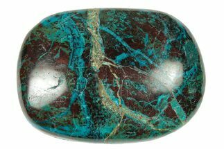 Polished Chrysocolla and Malachite Stone - Peru #250351
