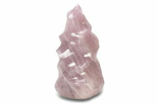 Tall, Polished Rose Quartz Crystal Flame - Madagascar #250175