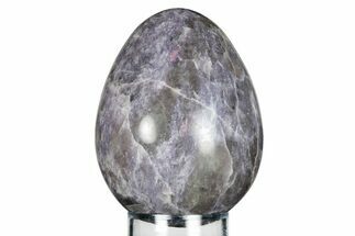 Polished Purple Lepidolite Egg - Madagascar #250860