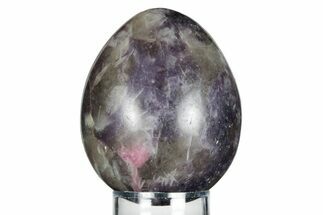 Polished Purple Lepidolite Egg - Madagascar #250874