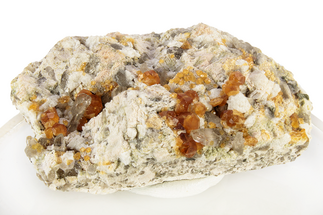 Spessartine Garnets With Smoky Quartz On Feldspar - China #251612