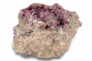 Deep Purple Roselite Crystals on Calcite - Morocco #251996