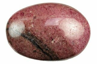 Polished Rhodonite Palm Stone - Madagascar #252212