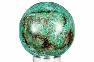 Polished Malachite & Chrysocolla Sphere - Peru #252659