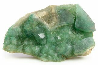 Green, Fluorescent, Cubic Fluorite Crystals - Madagascar #253607