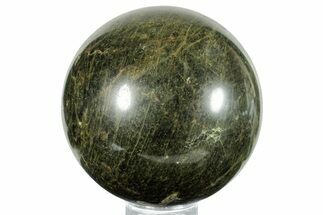 Polished Green Apatite Sphere - Madagascar #253322