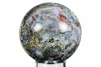 Polished Cosmic Jasper Sphere - Madagascar #255884
