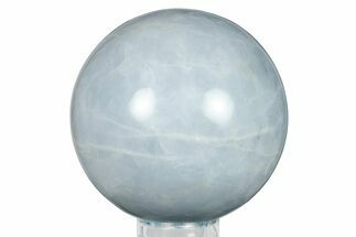 Polished Blue Calcite Sphere - Madagascar #256409
