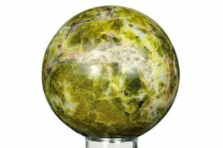 Polished Green Opal Sphere - Madagascar #257232