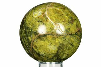 Polished Green Opal Sphere - Madagascar #257239