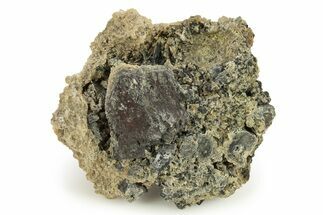Octahedral Sphalerite and Epidote on Fluorite - Peru #257295