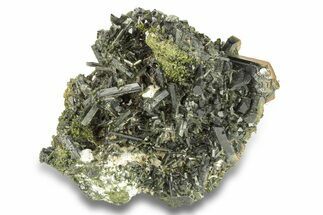 Lustrous, Epidote Crystal Cluster on Actinolite - Pakistan #257765