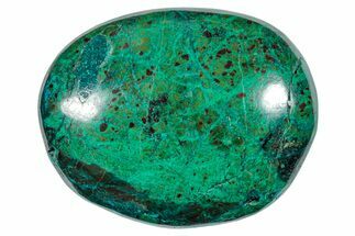 Polished Chrysocolla and Malachite Palm Stone - Peru #258687