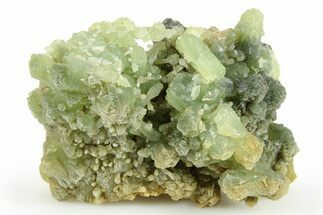 Green Prehnite Crystal Cluster - Morocco #258887