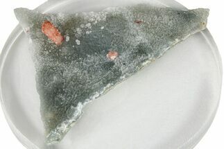 Red-Orange Stilbite Crystals on Chalcedony - India #259409