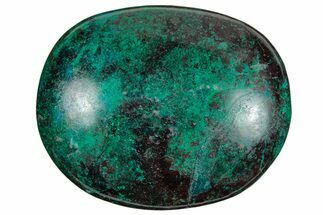 Polished Chrysocolla and Malachite Palm Stone - Peru #258707