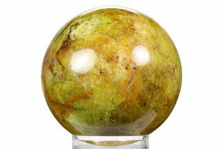 Polished Green Opal Sphere - Madagascar #257250