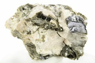 Gleaming Molybdenite in Quartz - La Corne, Canada #260837