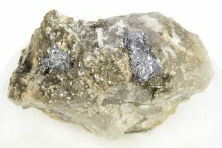 Gleaming Molybdenite in Quartz - La Corne, Canada #260838