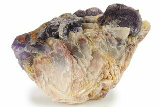 Purple Fluorite Crystals on Barite - Morocco #261730