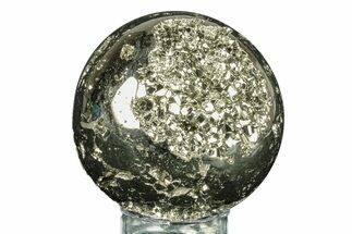 Polished Pyrite Sphere - Peru #264460