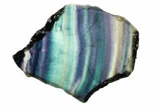 Colorful, Polished Rainbow Fluorite Slab #264658