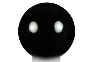 Polished, Black Obsidian Sphere - Mexico #265945