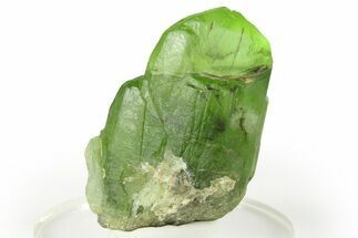 Large Green Peridot Crystal with Ludwigite Inclusions - Pakistan #266975