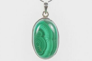 Vibrant Green Malachite Pendant - Sterling Silver #267119