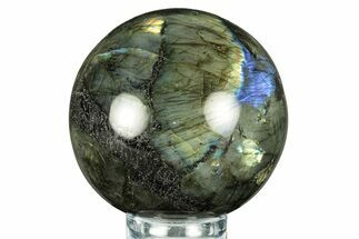 Flashy, Polished Labradorite Sphere - Great Color Play #266215