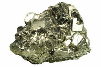 Gleaming Pyrite Crystal Cluster - Peru #271568