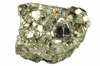 Gleaming Pyrite Crystal Cluster - Peru #271574