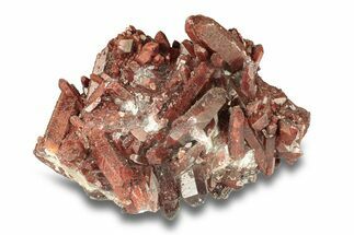 Natural, Red Quartz Crystal Cluster - Morocco #271798