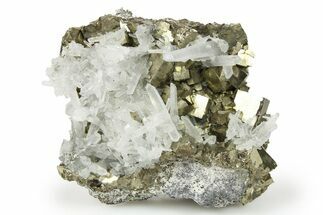 Quartz Needles on Cubic Pyrite - Peru #271474