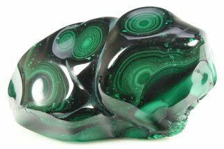 Banded Polished Malachite Specimen - DR Congo #273890