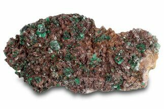 Fibrous Malachite and Selenite on Ferroan Dolomite - Morocco #274342