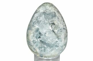 Crystal Filled Celestine (Celestite) Egg Geode - Madagascar #274374