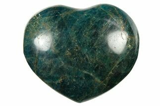 Polished Blue Apatite Heart - Madagascar #274538